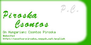 piroska csontos business card